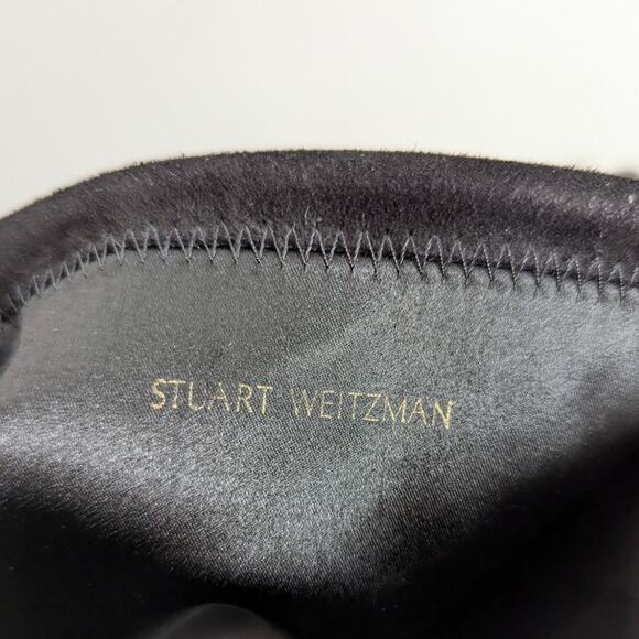 Stuart Weitzman Lowland Black Suede Over The Knee Boots Size 7.5 Womens Preowned - Picture 13 of 13